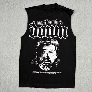Vintage Kenny Powers Eastbound And Down Shirt Men’s XS Black Cut Off HBO Y2K